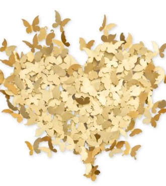 My heart is all a flutter - Gold - 43" x 39" - Sculpture metal in 3D