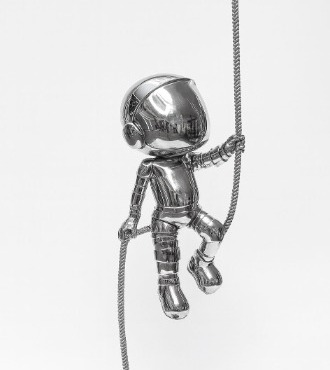Astrorope - Sculpture en inox poli miroir - 120 cm