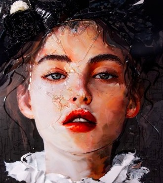 Florence - 39" x 29" - Mixed Media