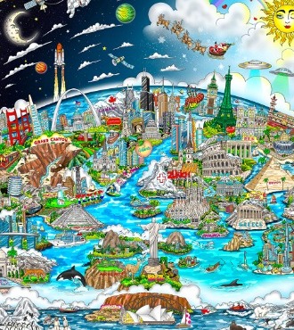 A world for us - 20" x 20,5" - Serigraphy 3D