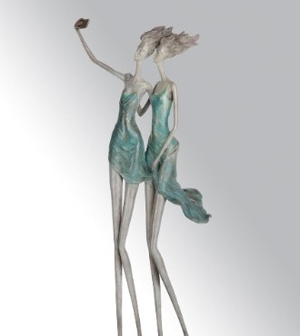 Best friend forever - 77 x 33 x 30 cm - sculpture en bronze