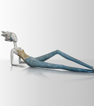 Just chilling - 15 x 55 x 10 cm - Sculpture en bronze