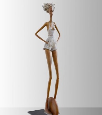 Urban freedom - 90 x 25 x 20 cm - Sculpture en bronze