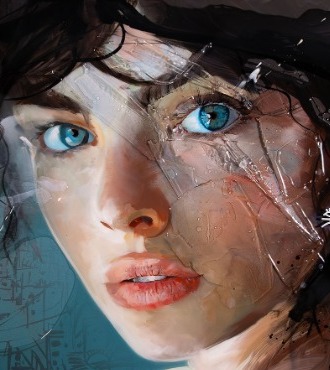 Lerici - 75 x 50 cm - Peinture acrylique et résine sur métal