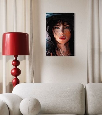 Catania - 75 x 50 cm - Peinture acrylique et résine sur métal