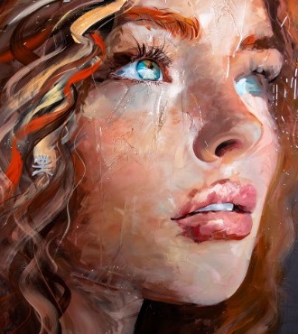 Limerick - 100 x 150 cm - Peinture acrylique et résine sur métal