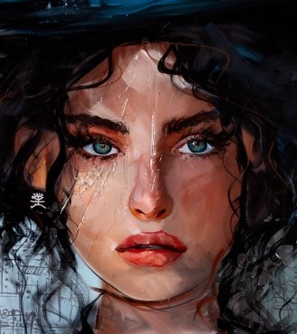 Freiburg - 100 x 70 cm - Peinture acrylique et résine sur métal