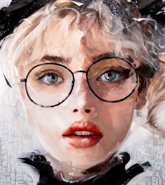 Cambridge - 100 x 150 cm - Peinture acrylique et résine sur métal