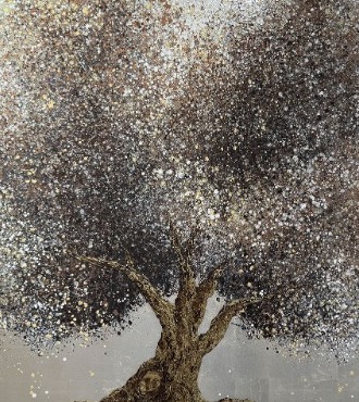 600 A - 130 x 97 cm - Huile sur toile et feuille d'or