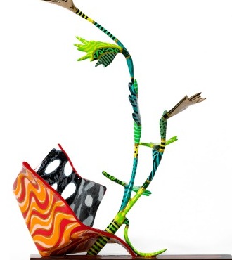 Origami - 52 x 43 x 25 cm - Sculpture en aluminium
