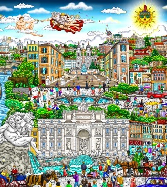 Veni, Vidi, Vici… nella Cittá di Roma - 51 x 52 cm - Sérigraphie 3D