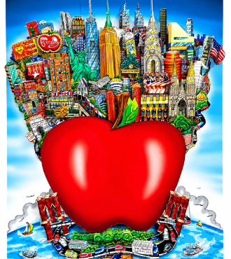 It's deliciously Manhattan - 27" x 22" - Serigraphy 3D