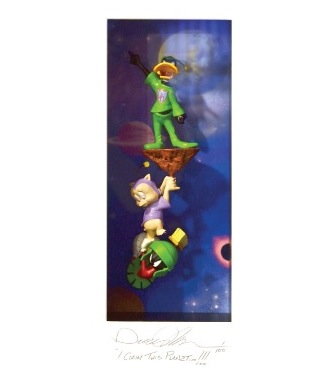 I claim this planet - 72 x 55  cm - Shadow box