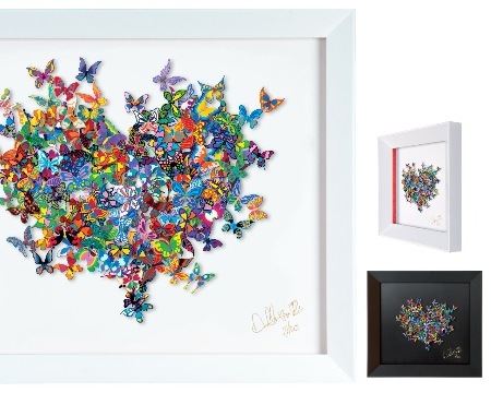 My heart is all a flutter - 14" x 15" - Work on paper in 3D