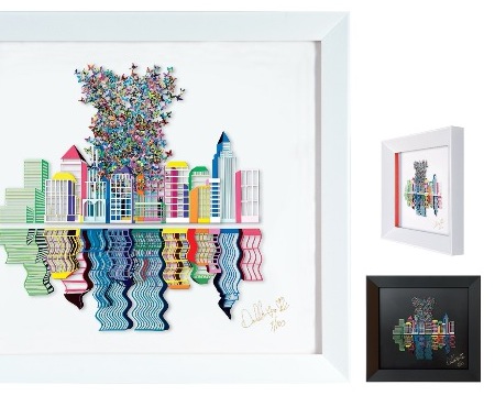 Reflections - 22" x 22" - Work on paper in 3D