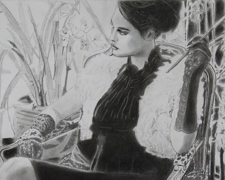 La Parisienne - 15,6" x 19,5" - Work on paper