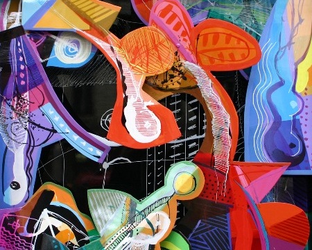 Rock concert - 80 x 80 x 12 cm - Box 3D