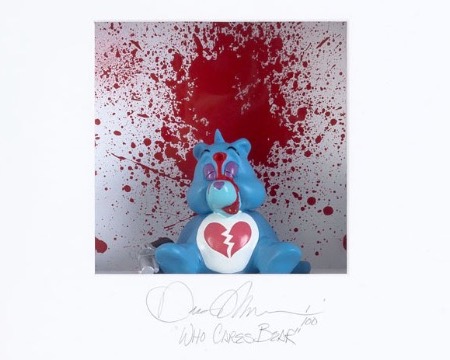 Who cares bear - 51 x 51  cm - Shadow box