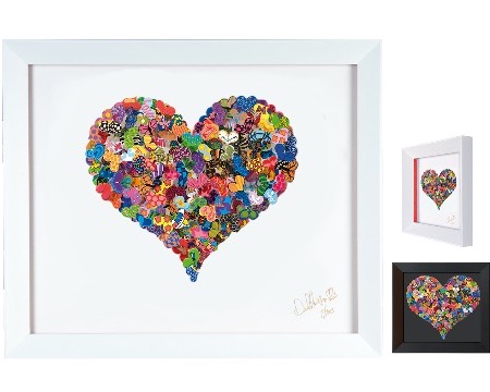 Look within your heart - 35 x 38 cm - Oeuvre sur papier en 3D