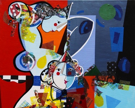 Elan d’amour - 39" x 31,2" or 9,3" x 11,7" – Lacquer on aluminium