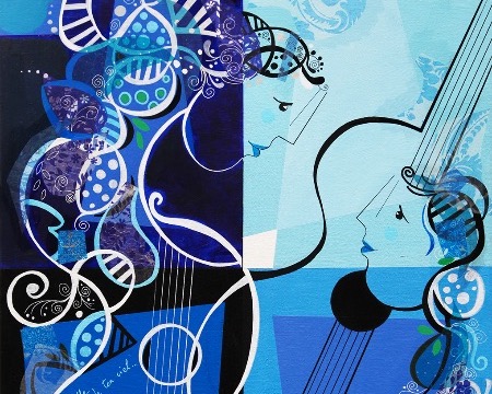 La musique est belle - 24 x 30 cm – Laque sur aluminium