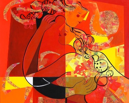 L’amour royal - 24 x 30 cm – Laque sur aluminium