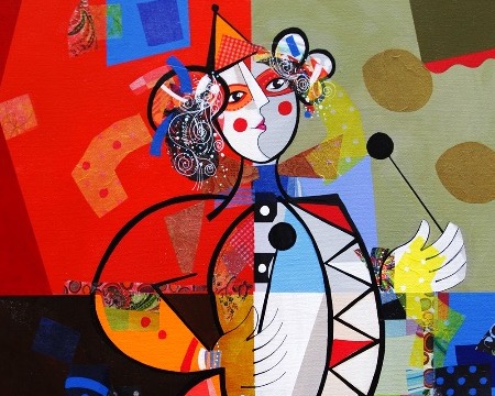 Les mondes cachés - 39" x 31,2" or 9,3" x 11,7" – Lacquer on aluminium