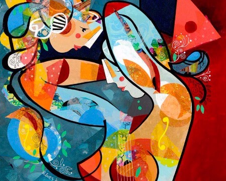Rêves de mariée - 39" x 31,2" or 9,3" x 11,7" – Lacquer on aluminium