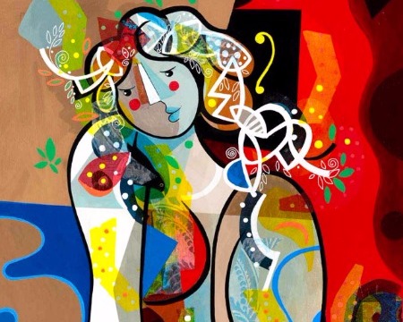 Sensible comme les fleurs - 39" x 31,2" or 9,3" x 11,7" – Lacquer on aluminium