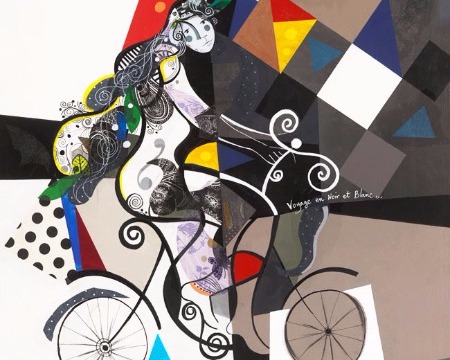 Voyage en noir et blanc - 39" x 47" / 39" x 31,2" or 9,3" x 11,7" – Lacquer on aluminium