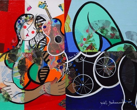 Fleur de vie - 39" x 47" / 39" x 31,2" or 9,3" x 11,7" – Lacquer on aluminium