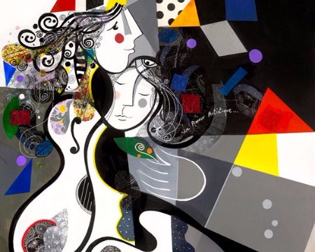 Un amour artistique - 100 x 120 / 100 x 80 ou 24 x 30 cm – Laque sur aluminium