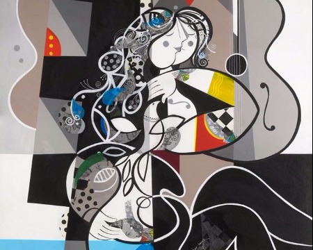 Mon âme soeur - 100 x 120 / 100 x 80 ou 24 x 30 cm – Laque sur aluminium