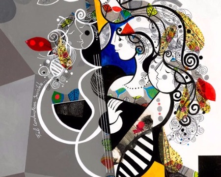 Fil conducteur invisible - 39" x 47" / 39" x 31,2" or 9,3" x 11,7" – Lacquer on aluminium
