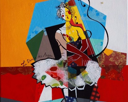 La danse des anges - 39" x 47" / 39" x 31,2" or 9,3" x 11,7" – Lacquer on aluminium