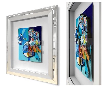 Les anges de la ville - 21 x 28 cm - Oeuvre sur papier en 3D