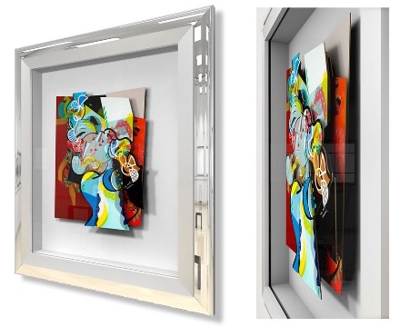 Les mondes inversés - 21 x 28 cm - Oeuvre sur papier en 3D