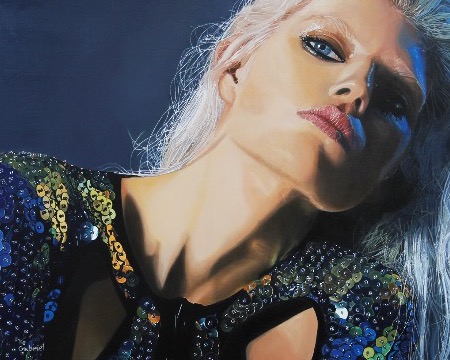 Lucile et ses diamants - 46" x 35" - Oil on canvas - Sold out