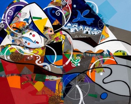 La reine - 39" x 47" / 39" x 31,2" or 9,3" x 11,7" – Lacquer on aluminium