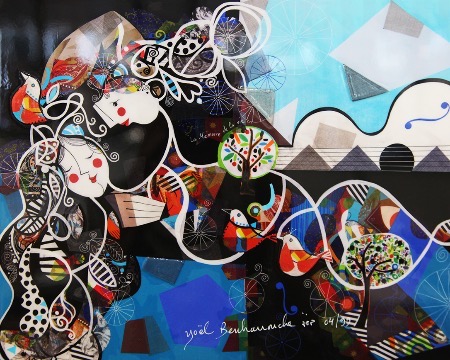 La mémoire de la vie - 9,3" x 11,7" – Lacquer on aluminium