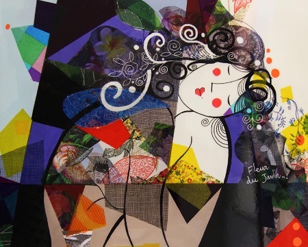 Fleurs du jardin - 24 x 30 cm – Laque sur aluminium