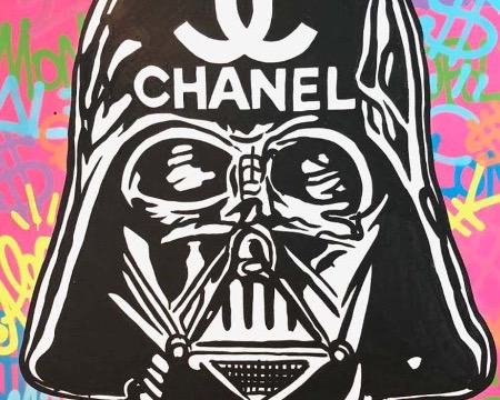 DARTH VADER ICON CHANEL - 120 x 150 cm - Technique mixte sur toile