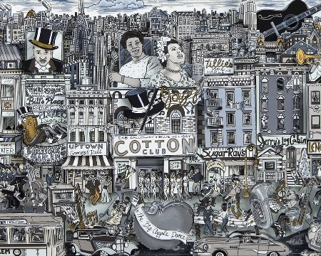 Harlem and all that jazz - 20" x 14" - Serigraphy 3D