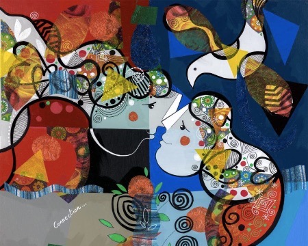 Connection - 39" x 31" – Lacquer on aluminium