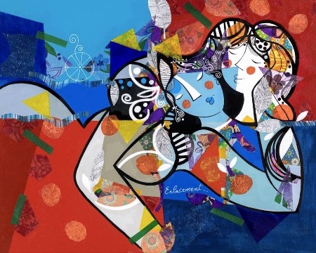 Enlacement - 31" x 39" – Lacquer on aluminium