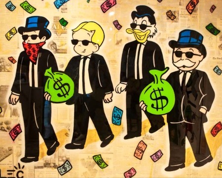 Monopoly Richie Scrooge Monopoly Reservoir Dogs - 152 x 213 cm - Technique mixte sur toile