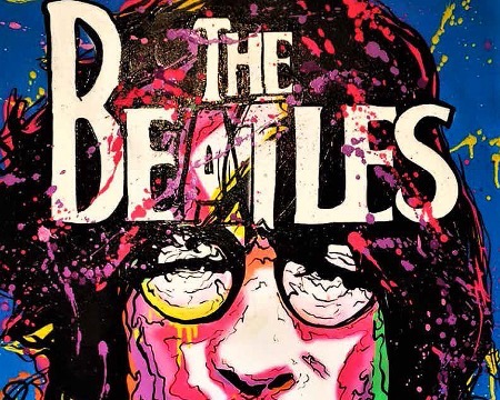 Lennon Monopoly The Beatles - 40" x 30" inch - mixed media