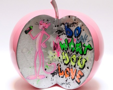 Pinkish apple - SOLD OUT - 23 cm - Sculpture en céramique