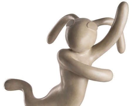 Lapin - Sculpture en bronze