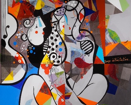 Douce Délectation - 100 x 80 cm - Laque sur aluminium